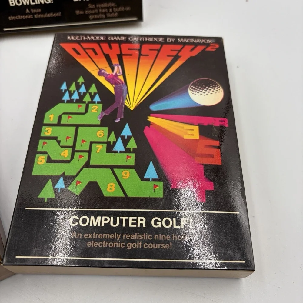 Odyssey 2 Game Lot 4 Computer Golf Football Baseball Bowling‎ Basketball Sports